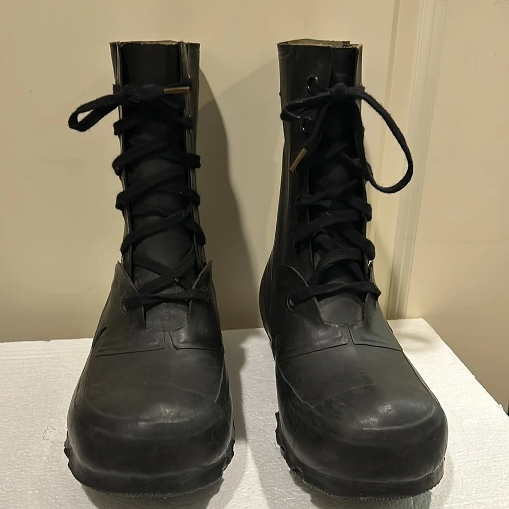 Bristolite QMC unisex EXTREME COLD WEATHER lace up rubber BOOTS size 6W(M) 8W(W)